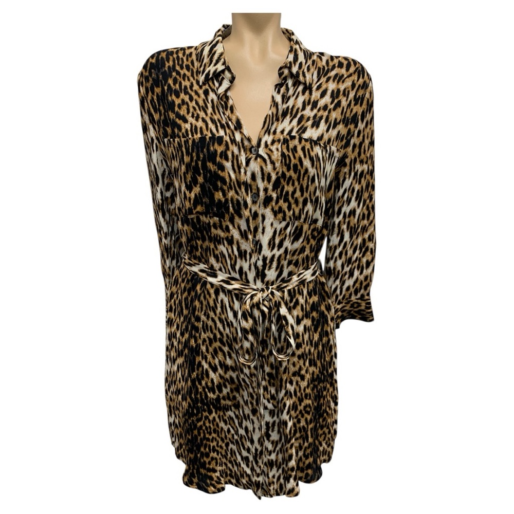 Olivaceous Leopard Print Dress Size M
